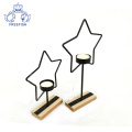 Set of 2 star shaped candle holders